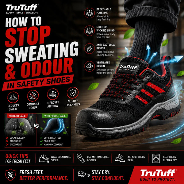 trutuff shoes how to stop sweating and odour in safety shoes