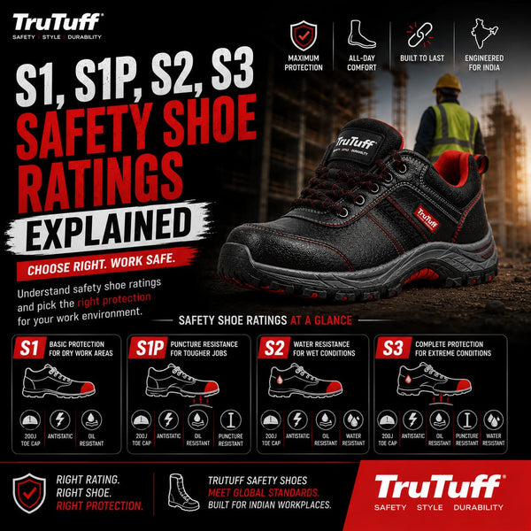 trutuff shoes s1, s2, s3 safety shoes rating explained