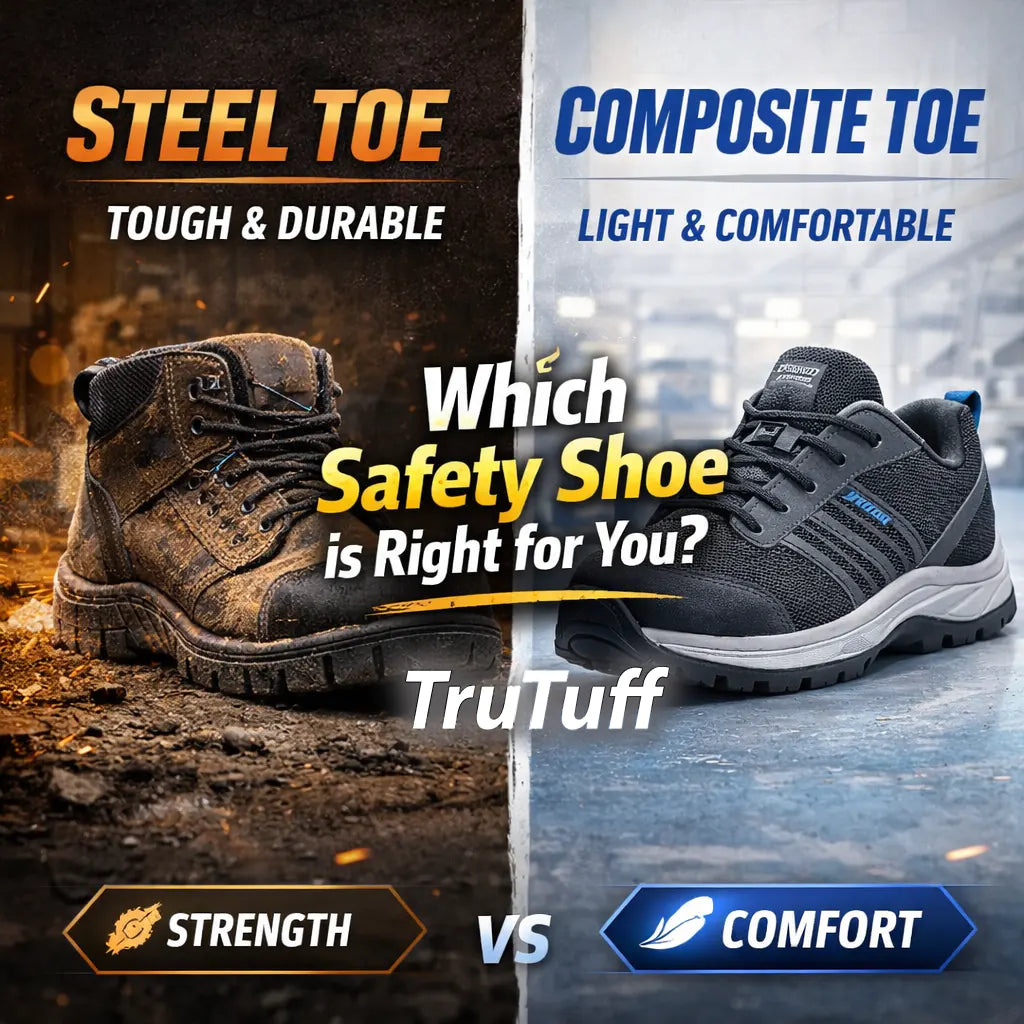 trutuff safety shoes steel toe vs compoate toe 