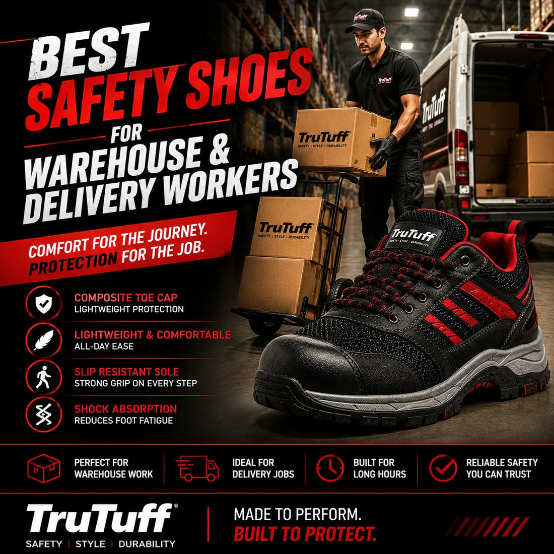 trutuff shoes best safety shoes for warehouse workers
