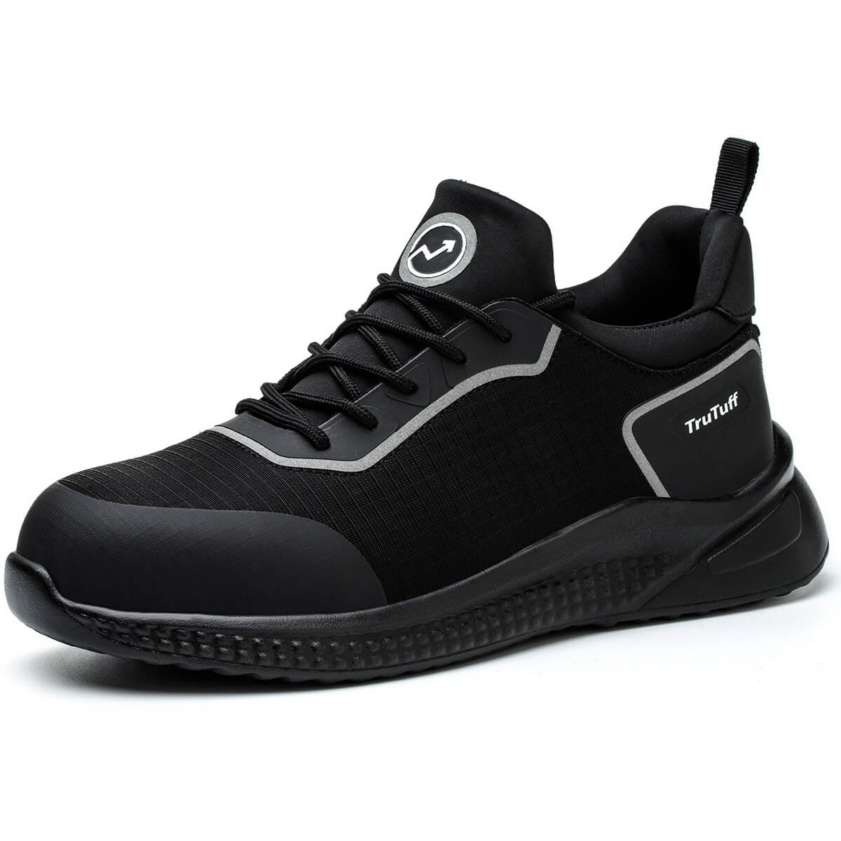 TruTuff lightweight safety shoe in black - steel toe & anti-puncture sole, combining sneaker style with industrial protection