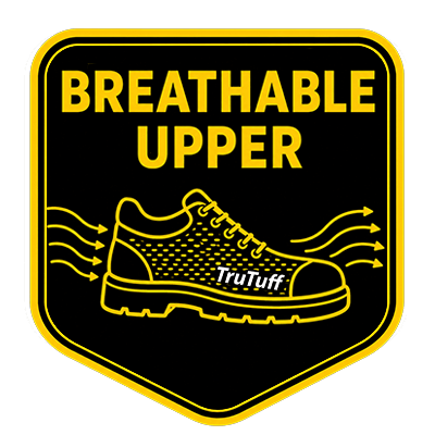 trutuff safety shoes breathable upper logo