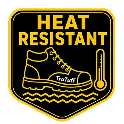 trutuff safety shoes heat resistant logo