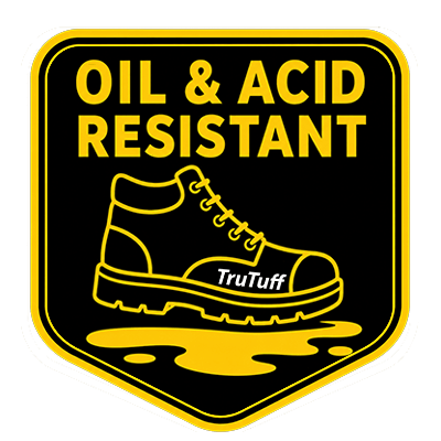 trutuff safety shoes oil & acid resistant logo