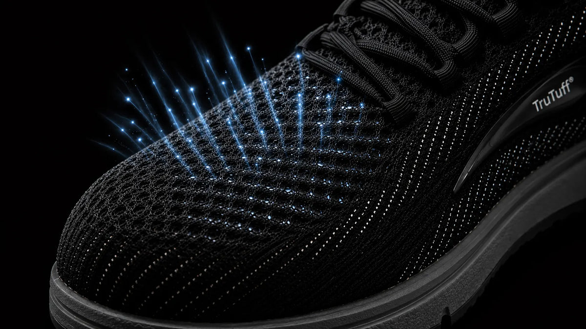 Breathes Like a Sneaker. Protects Like a Boot. - TruTuff Volt Safety Shoes - Composite Toe, Electrical Hazard Safe
