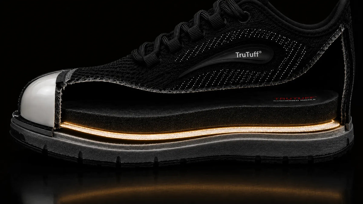 Nails, Screws, Wire Ends. None Get Through. - TruTuff Volt Safety Shoes - Composite Toe, Electrical Hazard Safe